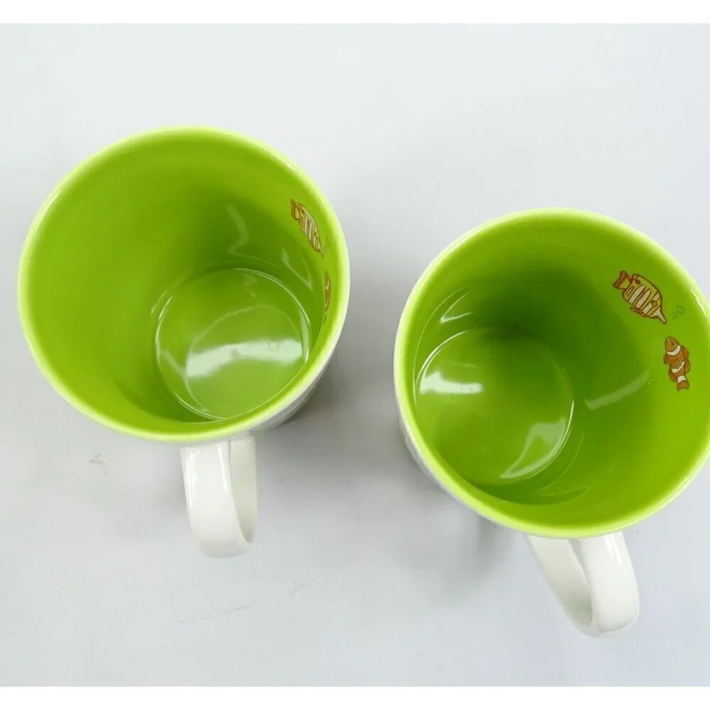 Lot 2 Starbucks Under the Sea Mugs Cup Whale Turtle Submarine Fish Ocean 1 faded